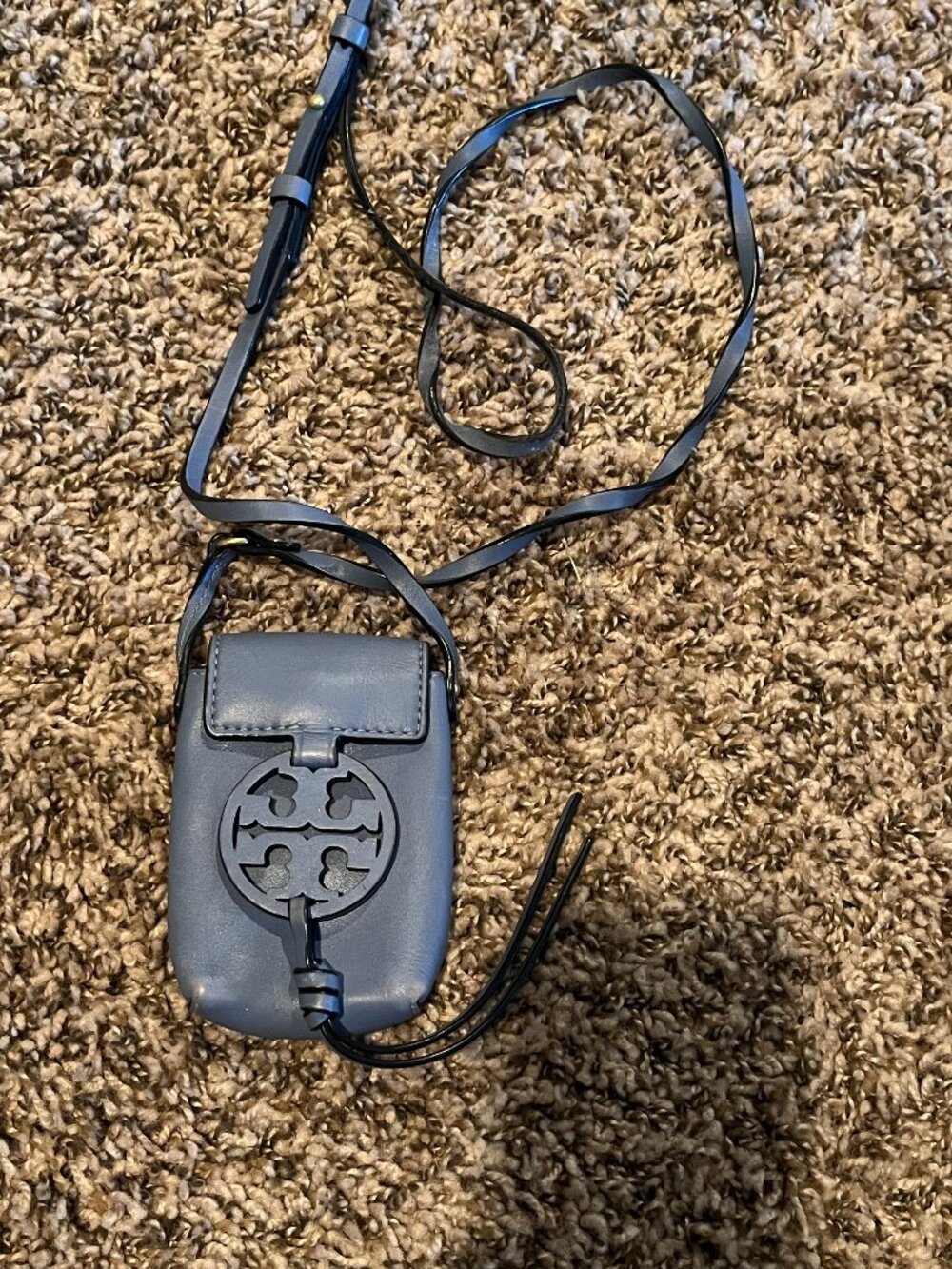 Tory Burch Miller Nano Leather Crossbody Bag Bluewood Mini